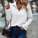 Madeleine | Pull côtelé à col zippé