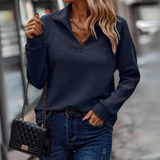 Madeleine | Pull côtelé à col zippé