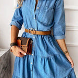 Robe d'Été en Jean Coupe Trapèze