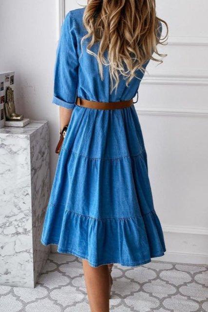 Robe d'Été en Jean Coupe Trapèze