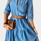Robe d'Été en Jean Coupe Trapèze