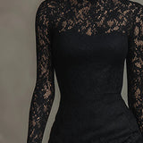 Jeanne — Robe Maxi Élegante en Dentelle à Queue de Poisson