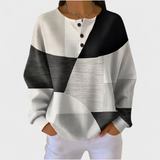 Pull Gaufré Colorblock Noir et Blanc