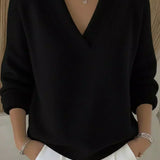 Émilie | Pull ample à col V croisé