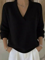 Émilie | Pull ample à col V croisé
