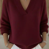 Émilie | Pull ample à col V croisé
