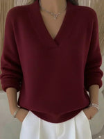 Émilie | Pull ample à col V croisé