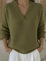Émilie | Pull ample à col V croisé