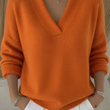 Émilie | Pull ample à col V croisé