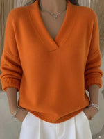Émilie | Pull ample à col V croisé