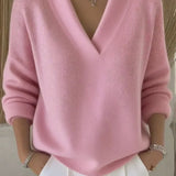 Émilie | Pull ample à col V croisé