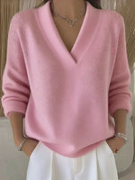Émilie | Pull ample à col V croisé