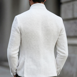 TEXTURED STAND COLLAR JACKET FOR MEN