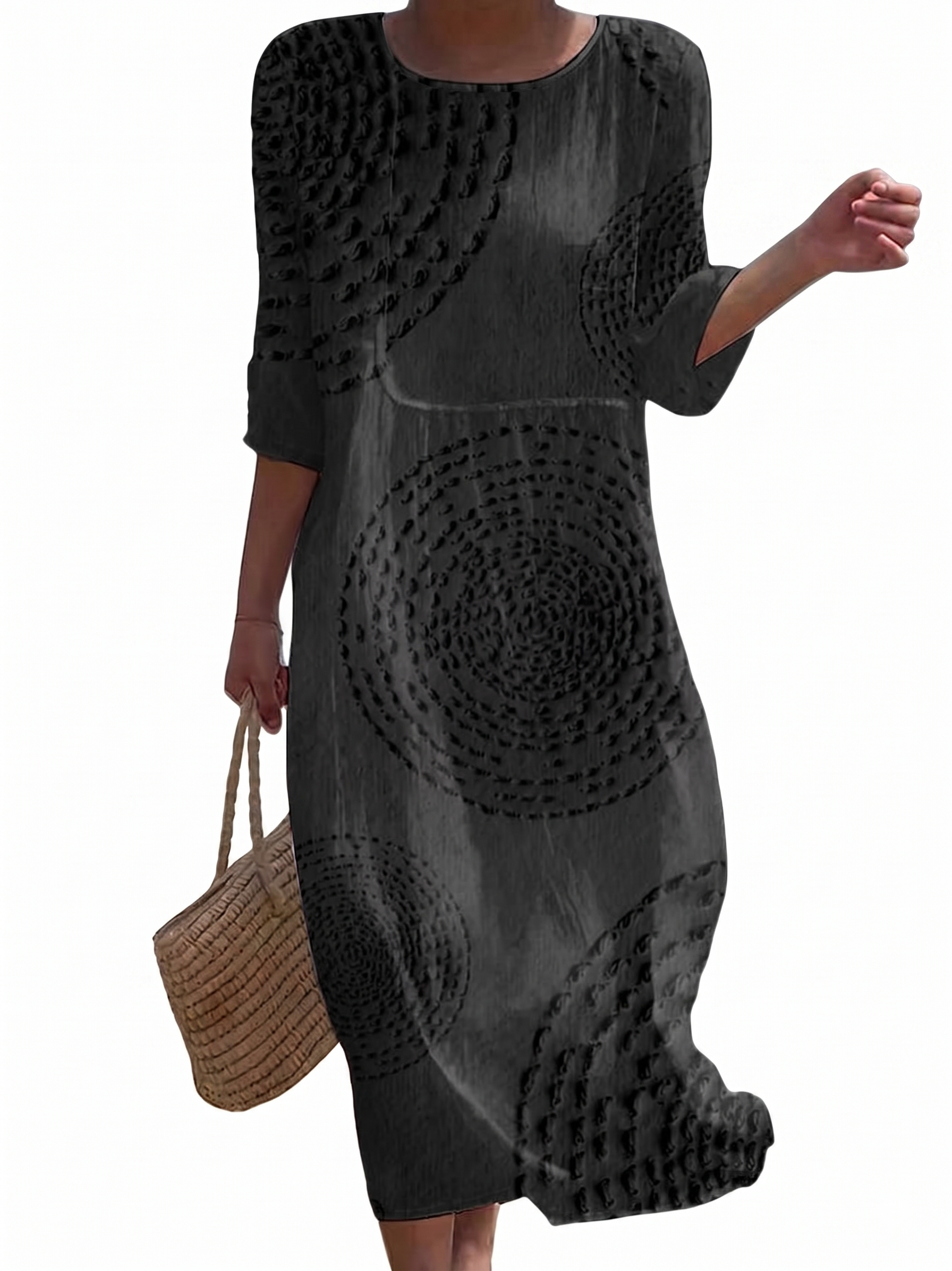 Clémence - Robe décontractée pour femme avec broderies.