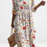 Adélaïde - Robe casual femme à motifs floraux.