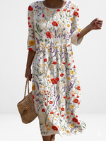 Robe casual femme à motifs floraux.