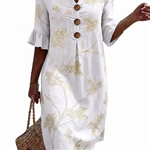 Philippine - Robe femme décontractée à motifs floraux.