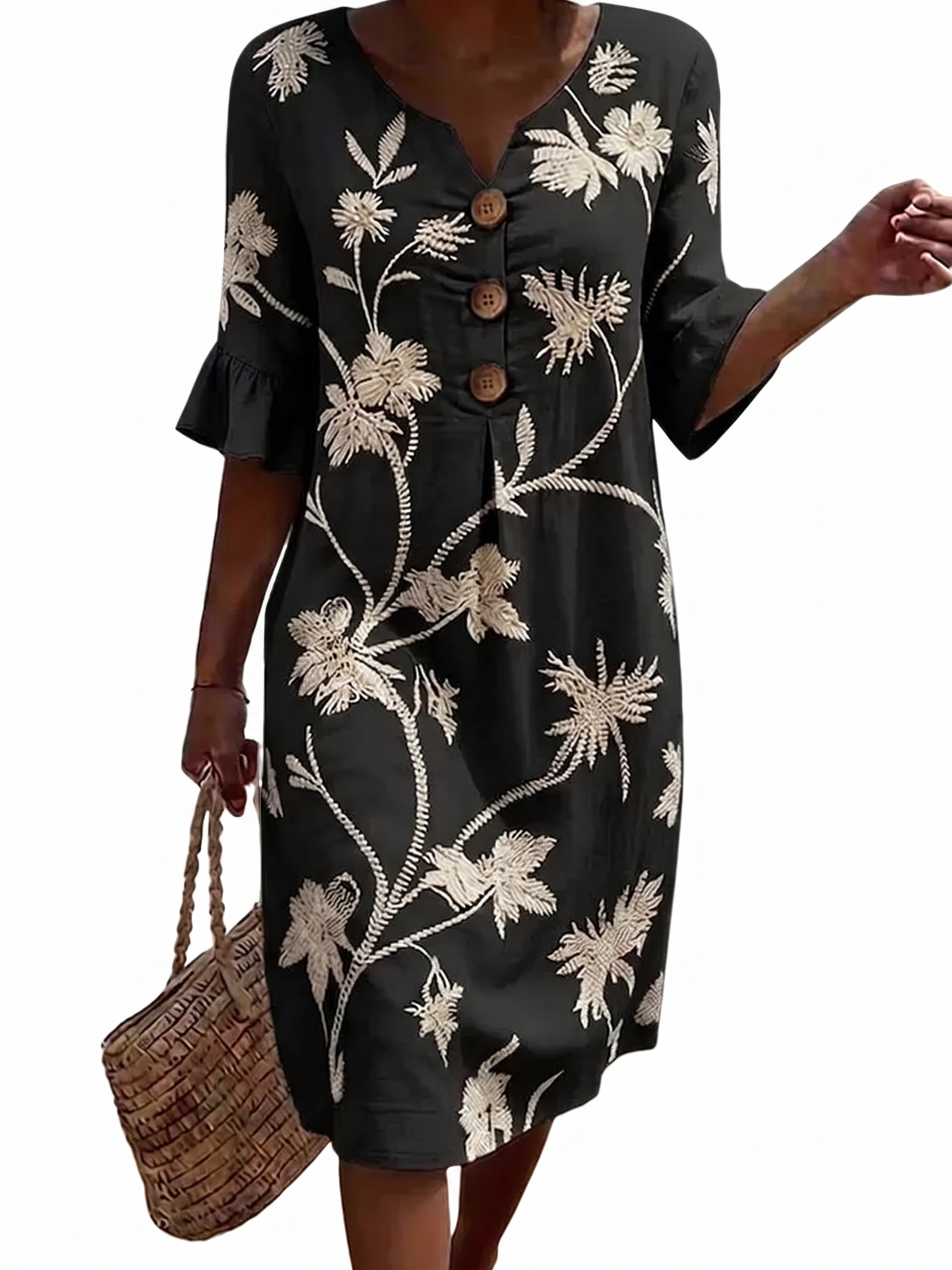 Bérénice - Robe femme décontractée à motifs floraux.
