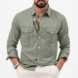 WRINKLE RESISTANT BUTTON SHIRT FOR MEN