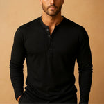 HENLEY LONG SLEEVE SHIRT FOR MEN