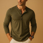 HENLEY LONG SLEEVE SHIRT FOR MEN