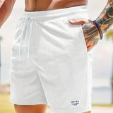 ELASTIC WAIST SWIM SHORTS FOR MEN