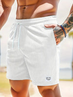 ELASTIC WAIST SWIM SHORTS FOR MEN