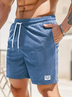 ELASTIC WAIST SWIM SHORTS FOR MEN