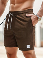 ELASTIC WAIST SWIM SHORTS FOR MEN