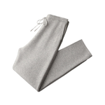 Pantalon droit en maille de laine