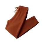 Pantalon droit en maille de laine