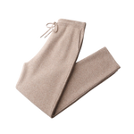 Pantalon droit en maille de laine