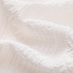 Ensemble — chemise jacquard géométrique & pantalon en lin à jambe droite