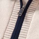 Ensemble Capucine — polo zippé en maille à bordure contrastante & pantalon fuselé coupe slim