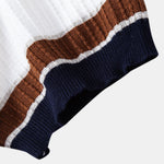 Ensemble — polo en maille gaufrée à bordure rayée contrastante & pantalon fuselé coupe slim