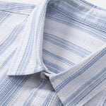 Ensemble — chemise en lin rayé & short texturé froissé à cordon