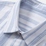 Ensemble — chemise en lin rayé & short texturé froissé à cordon