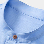 Ensemble — chemise en lin à manches courtes & short texturé froissé à cordon