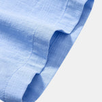 Ensemble — chemise en lin à manches courtes & short texturé froissé à cordon