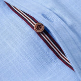 Améline — Chemise en lin à col officier et manches courtes