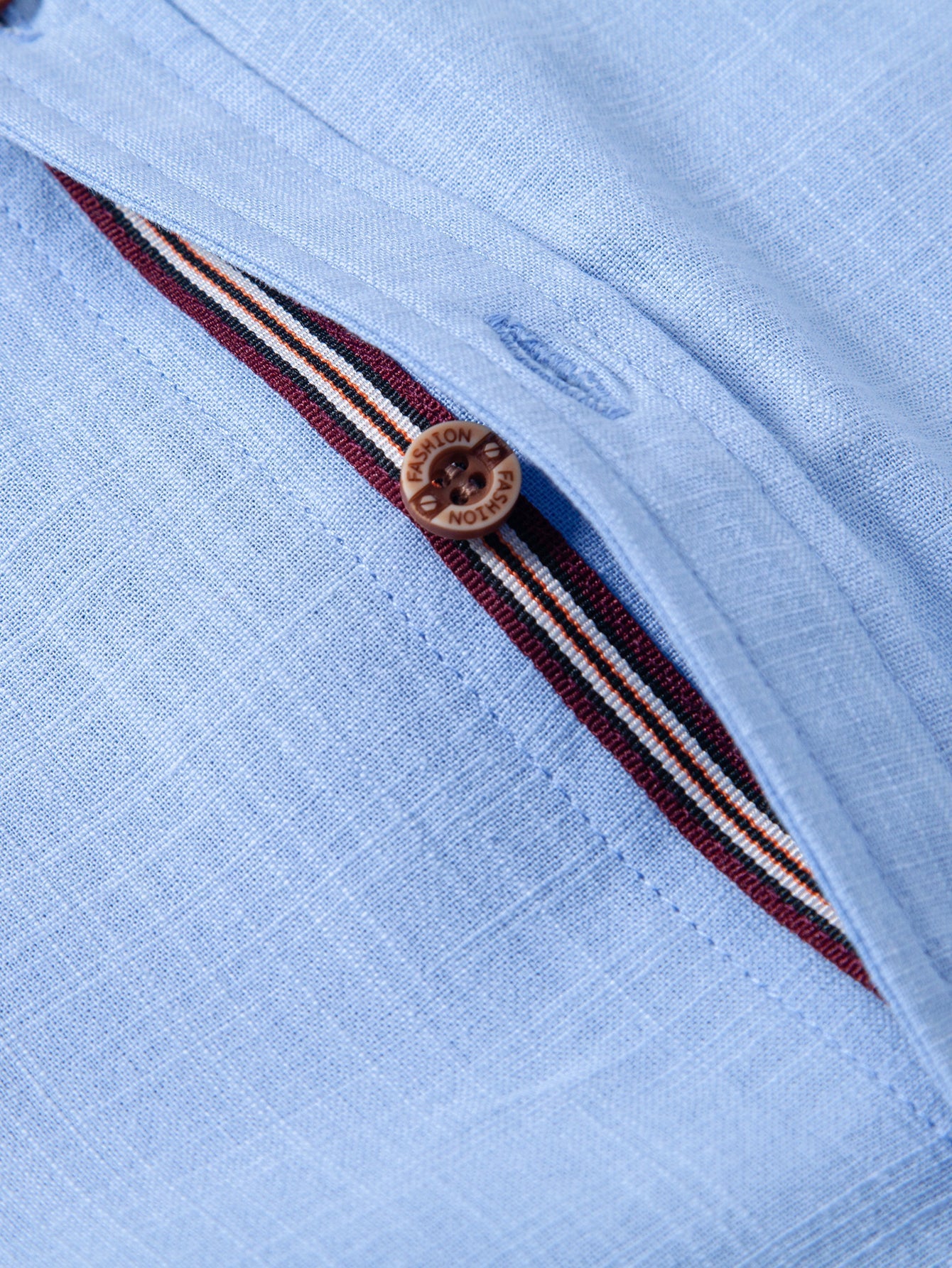 Améline — Chemise en lin à col officier et manches courtes
