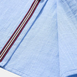 Améline — Chemise en lin à col officier et manches courtes