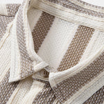 Ensemble — chemise texturée rayée & pantalon texturé froissé à jambe droite
