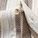 Ensemble — chemise texturée rayée & pantalon texturé froissé à jambe droite