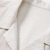 Ensemble — chemise en seersucker texturé à manches courtes & short à cordon