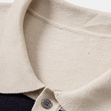 Ensemble — polo en maille rayée à manches longues & pantalon fuselé coupe slim