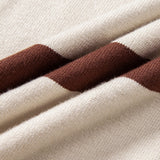Ensemble — polo en maille rayée à manches longues & pantalon fuselé coupe slim