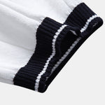 Ensemble — polo côtelé en maille à col Johnny et bordure contrastante & pantalon