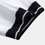 Ensemble — polo côtelé en maille à col Johnny et bordure contrastante & pantalon