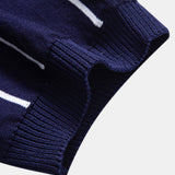 Ensemble — chemise boutonnée en maille rayée & pantalon fuselé coupe slim